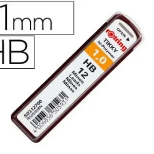 Edición Limitada Minas rotring grafito 1 mm hb estuche de 12 minas