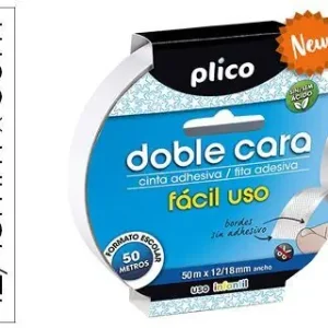 Cinta adhesiva plico doble cara facil uso 12/18 mm x 50 m Tendencia