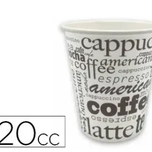 Novedad Vaso termico carton 120 cc paquete de 50 unidades