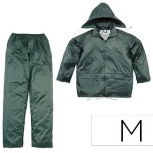 Conjunto de lluvia deltaplus 400 poliester/pvc verde talla m Promoción Exclusiva