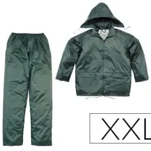 Conjunto de lluvia deltaplus 400 poliester/pvc verde talla xxl Oferta De Temporada