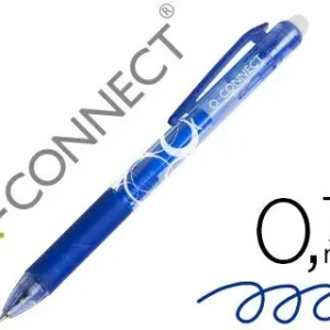 Boligrafo q-connect retractil borrable 0,7 mm color azul Descuento