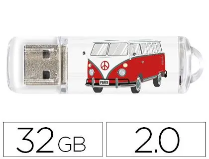 Memoria usb techonetech flash drive 32 gb 2.0 camper van-van Comprar En Línea
