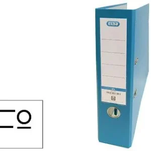 Archivador de palanca elba carton forrado pvc con rado top folio lomo 80 mm turquesa Económico