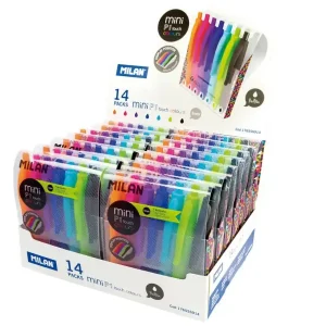 Boligrafo milan p1 retractil 1 mm touch mini estuche de 7 unidades colores surtidos Original