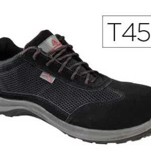 Alta Calidad Zapatos de seguridad deltaplus asti piel de serraje afelpado suela de composite negro talla 45