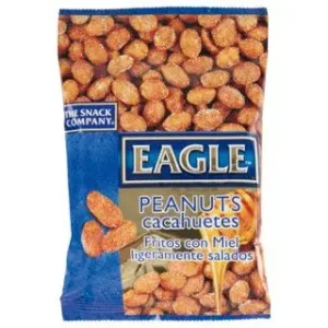 Cacahuetes fritos con miel eagle snacks ligeramente salados 75g Liquidación