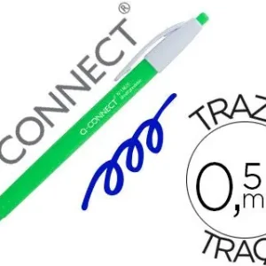 Envío Inmediato Boligrafo q-connect retractil kf14625 biodegradable verde tinta azul