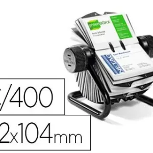 Precio De Fábrica Tarjetero duraclip visifix rotatorio 200 fundas para 400 tarjetas 72x104 mm incluye separador az