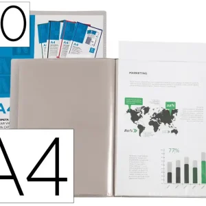 Últimas Unidades Carpeta liderpapel personaliza 40 fundas canguro polipropileno din a4 transparente portada y lomo