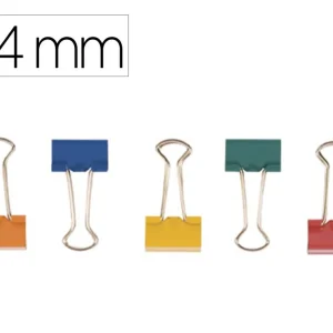 Pinza metalica q-connect reversible n.2 24 mm caja de 10 unidades colores surtidos Lujoso