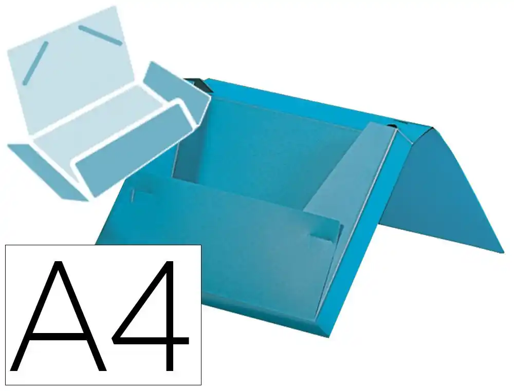 Barato Carpeta liderpapel portadocumentos gomas polipropileno din a4 celeste opaco lomo 25 mm