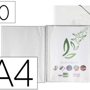 Última Oportunidad Carpeta liderpapel escaparate con espiral 10 fundas polipropileno din a4 transparente