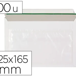 Oferta Sobre autoadhesivo q-connect portadocumentos 225x165 mm ventana transparente paquete de 100 unidades