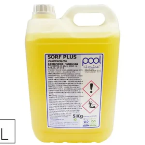 Mayoreo Limpiador higienizante desodorizante desinfectante sorf plusamarillo rtu garrafa 5 litros