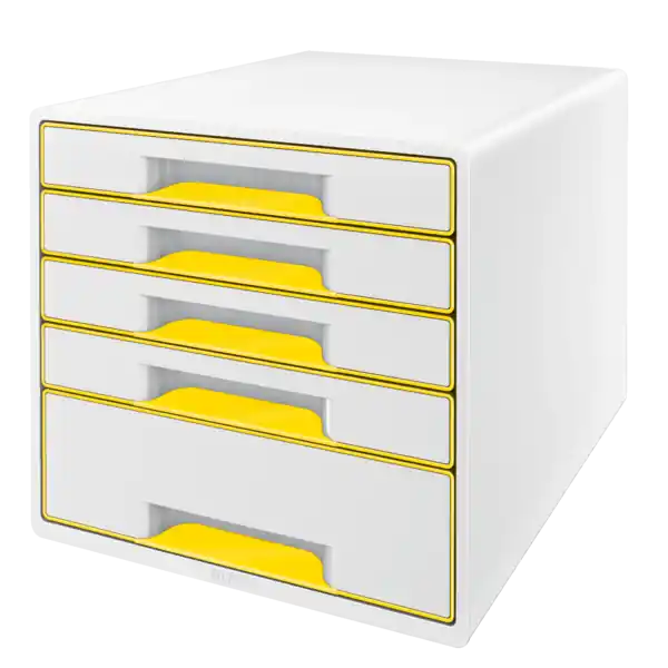 Bucs de cajones WOW Desk Cube 5 cajones (1 grande y 4 pequeños), amarillo/blanco Económico