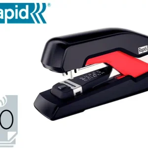Grapadora rapid so30c plastico negro/rojo capacidad 30 hojas usa grapas omnipress 30 Premium