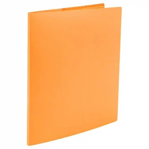 Última Versión Carpeta liderpapel escaparate 60 fundas polipropileno DIN A4 naranja fluor opaco