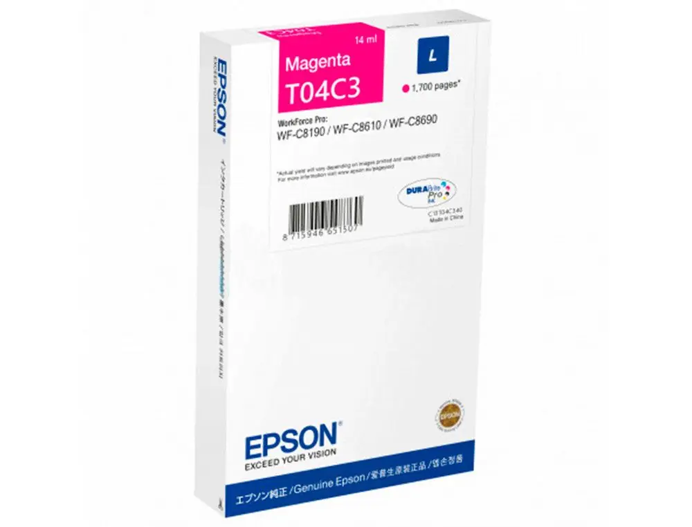 Moderno Ink-jet epson t04c3 magenta 1700 paginas