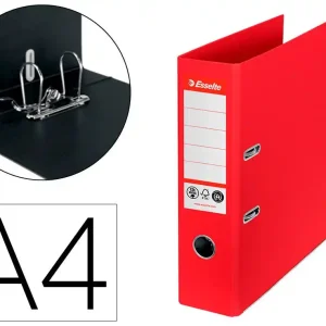 Archivador de palanca esselte n 1 co2 neutral din A4 carton forrado lomo 75 mm rojo vivida Nueva Colección
