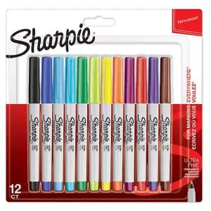 Rotulador sharpie permanente ultrafino blister 12 unidades colores surtidos Lujoso