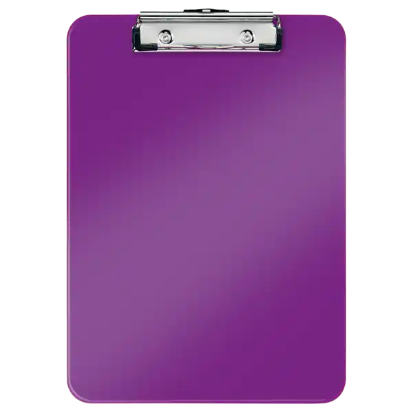 Ordenar Ahora Mismo Carpeta con pinza metálica WOW. Fabricada en PS. DIN A4, violeta