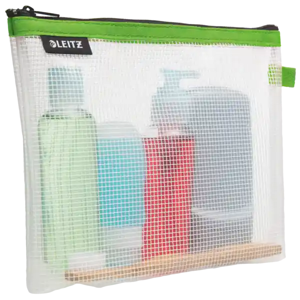 Última Oportunidad Bolsita WOW resistente al agua verde (24 x 17 cm, con fondo extensible) cosméticos
