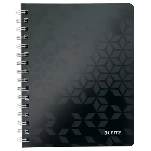 Cuaderno Wiro Leitz WOW. PP. 80 hojas cuadrícula 5,DIN A5, negro Ordena Ya