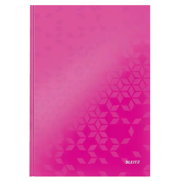Cuaderno con tapas duras Leitz WOW, 80 hojas rayado horizontal, DIN A4, fucsia No Te Lo Pierdas