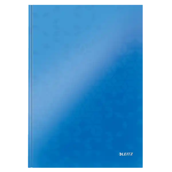 Últimas Unidades Cuaderno con tapas duras Leitz WOW, 80 hojas cuadriculado 5, DIN A4, azul