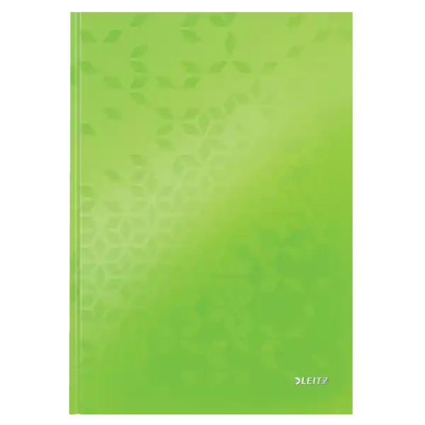Última Oportunidad Cuaderno con tapas duras Leitz WOW, 80 hojas cuadriculado 5, DIN A4, verde