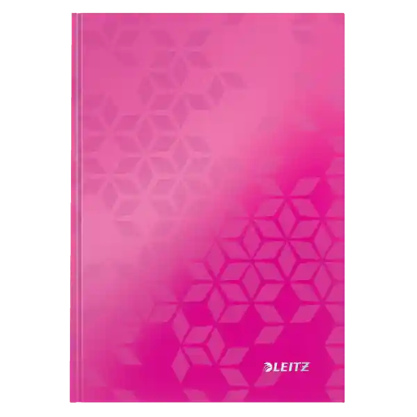Cuaderno con tapas duras Leitz WOW, 80 hojas rayado horizontal,DIN A5, fucsia Devolución Gratuita