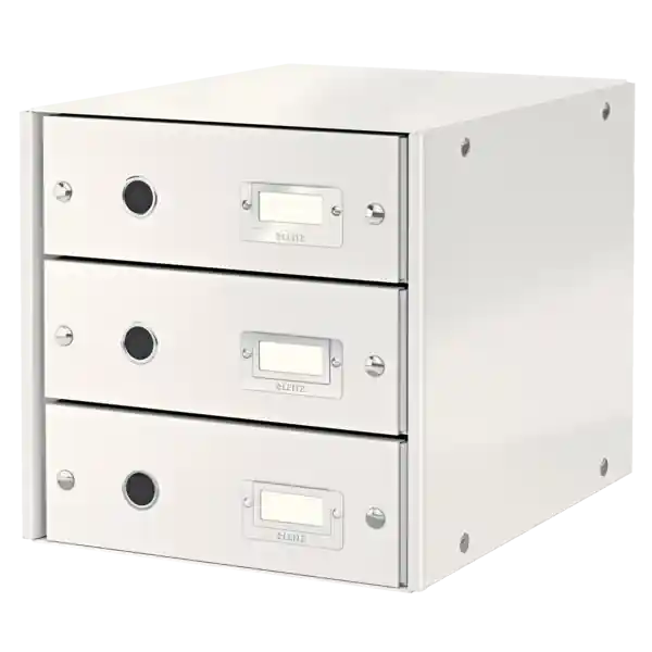 Bucs de 3 cajones Click & Store (290x283x360mm), blanco Máxima Calidad