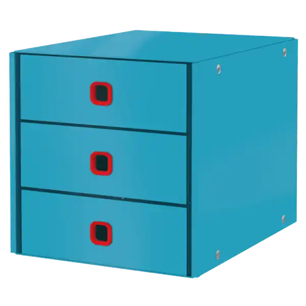 Bucs de 3 cajones Click & Store Cosy (290x283x360mm), azul Auténtico