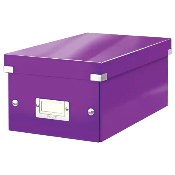 Caja Click & Store DVD Box (206x147x352 mm), violeta Descuento