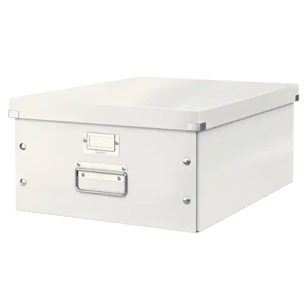 Artesanal Caja de archivo universal Click & Store Grande (369x200x484 mm), blanco