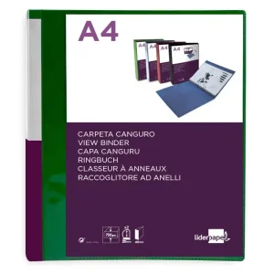Carpeta liderpapel canguro 2 anillas 25 mm mixtas polipropileno din a4 verde translucido Imprescindible (Must-Have)