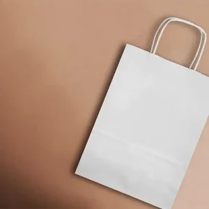Garantía De Devolución De Dinero Bolsa papel q-connect celulosa blanco l con asa retorcida 320x400x14 mm