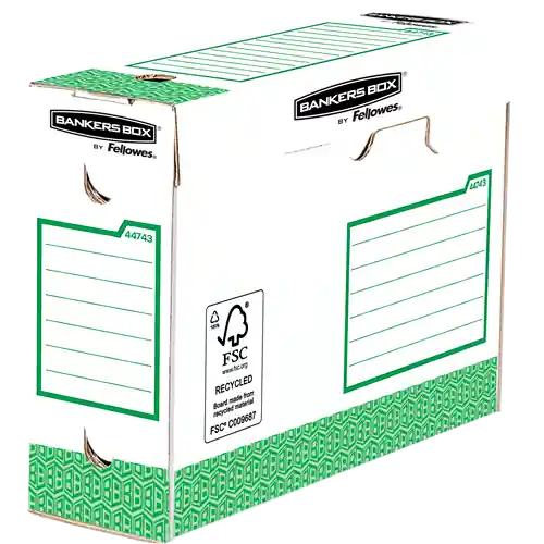 FELLOWES Pack de 20 Cajas de archivo definitivo A4+ 100MM extra resistente Verde 4474302 Precio De Oferta