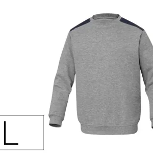 Sudadera deltaplus sweat olino con refuerzo en espalda y codos gris talla l Envío Exprés