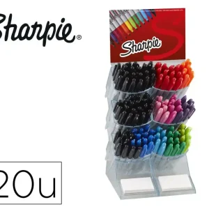 Certificado Rotulador sharpie fine expositor sobremesa de 120 unidades colores surtidos