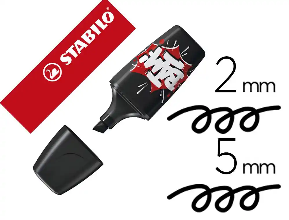 Rotulador stabilo boss mini fluorescente by snooze one negro Oferta