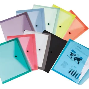 Carpeta liderpapel dossier broche transparente din a4 paquete de 12 unidades colores surtidos Envío Exprés