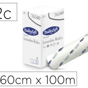 Precio Bajo Papel para camilla ofyhostel bulkysoft liso 2 capas rollo 0,60 cm x 100 mt