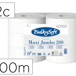 Lujoso Papel higienico ofyhostel bulkysoft liso 2 capas longitud 200 mt