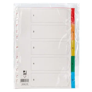 Separador q-connect plastico juego de 5 separadores din a4 multitaladro Exclusivo