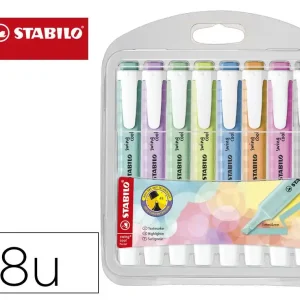 Rotulador stabilo fluorescente swing cool pastel estuche de 8 unidades colores surtidos ref. 275/8-08-2 Disponible Ahora