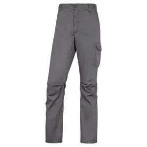 Pantalon de trabajo deltaplus cintura elastica 5 bolsillos color gris / negro talla xs Más Vendido