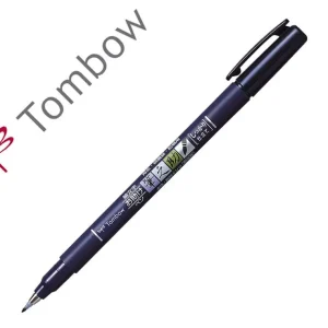 Rotulador tombow punta pincel dual fudenosuke punta dura tinta base de agua negro Ordenar Ahora Mismo