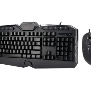 Set teclado y raton q-connect gaming con cable e iluminacion led color negro Certificado